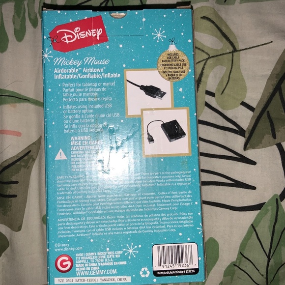 Disney Mickey Mouse Christmas 21 Inch Tall Airblown Inflatable - Picture 2 of 2